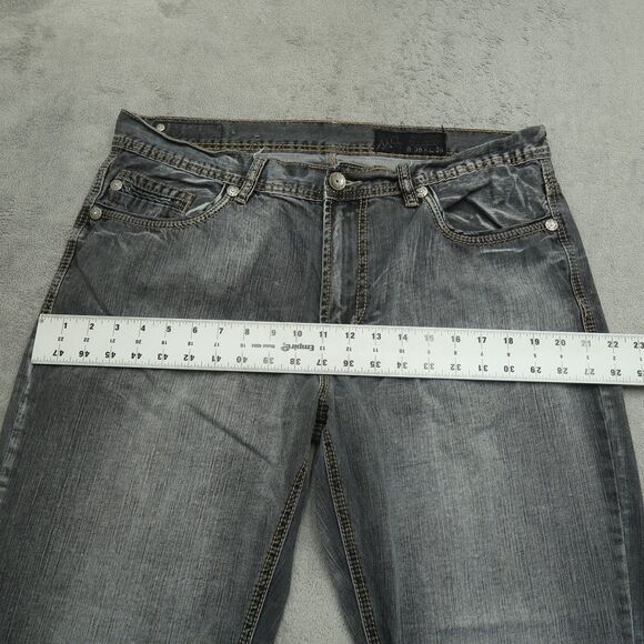 TK AXEL Jeans Mens Size 36x30(36x29 Real) Gray Relaxed Straight All Cotton Denim - Picture 15 of 16